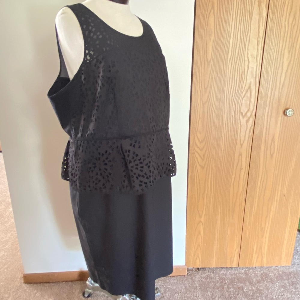 Lane Bryant Peplum Laser Cut Lace Dress